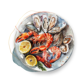 Restaurant fruits de mer à Plouharnel Morbihan (56)